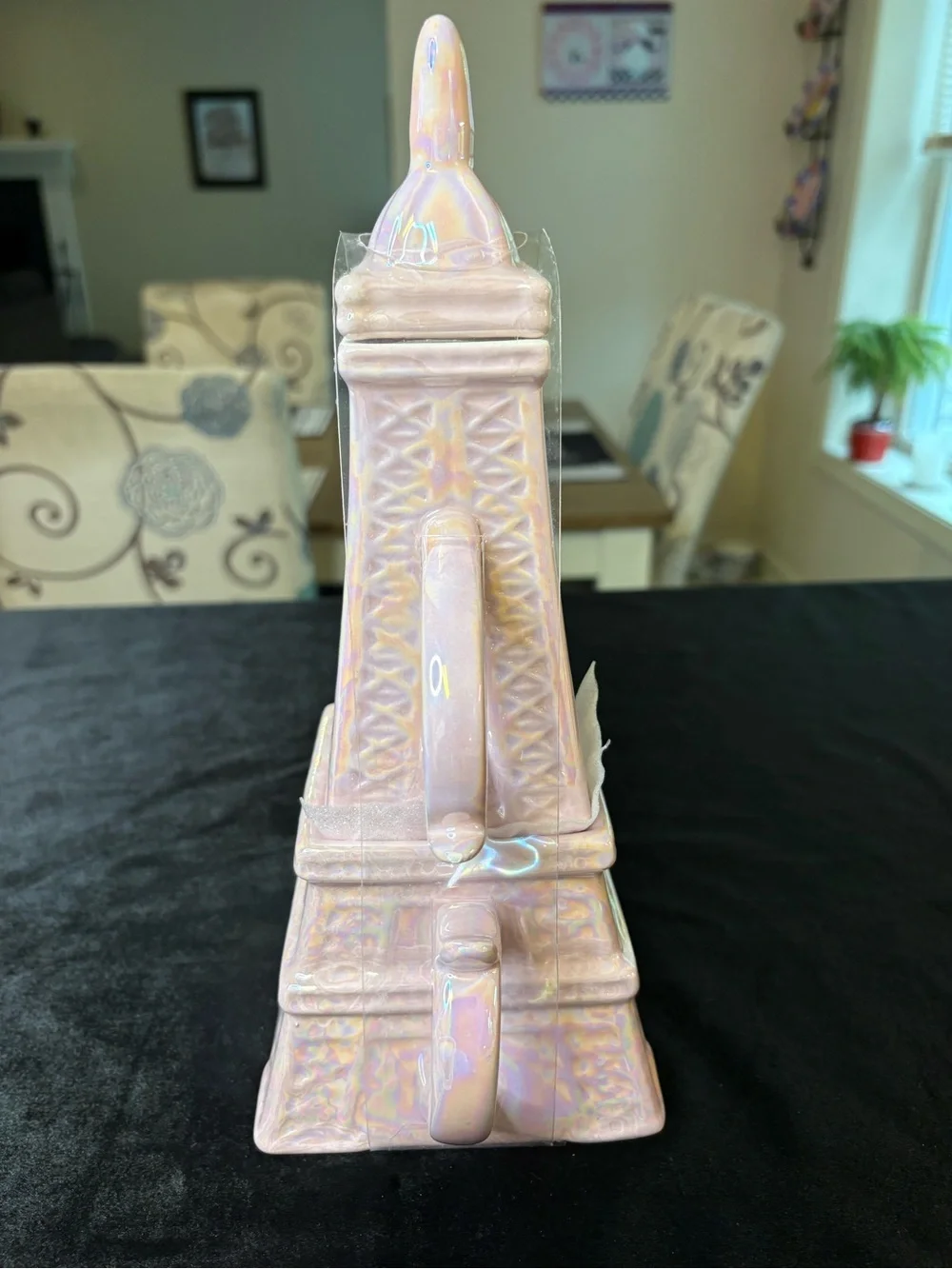 Iridescent Pink Eiffel Tower Teapot Set - Picture 5 of 8
